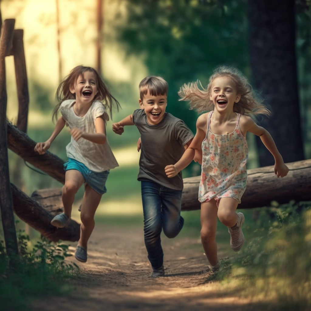 Kids playing outside